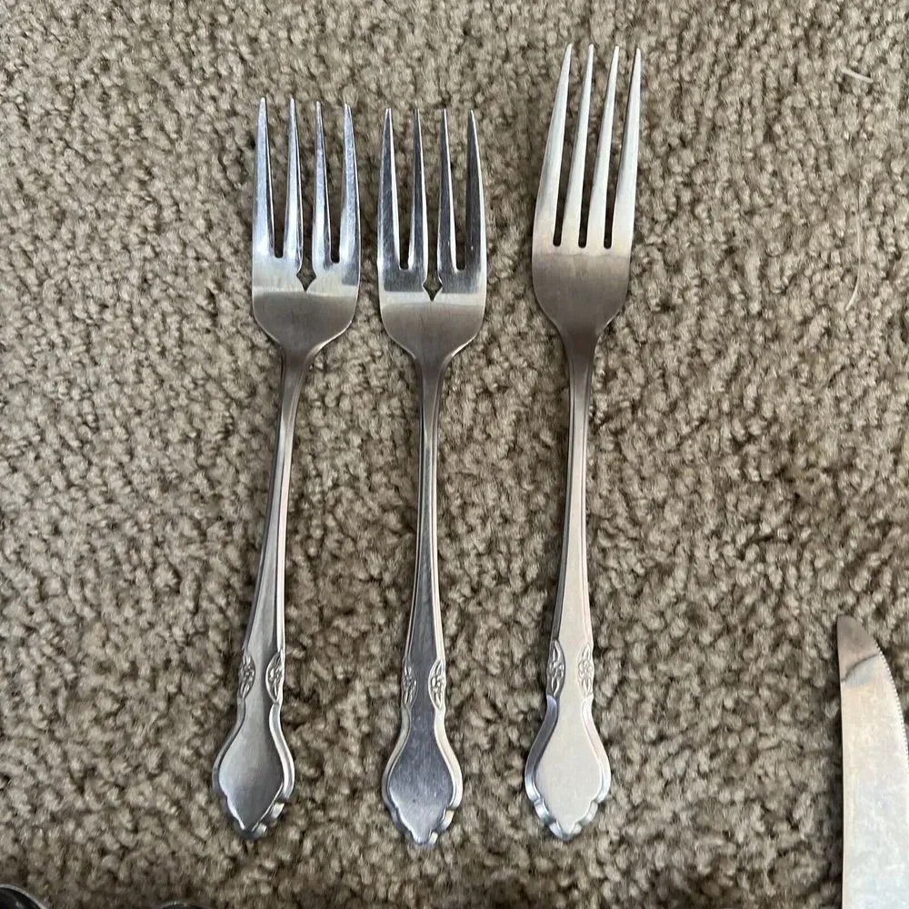 lot-14 Vtg  Flatware Spoons‎ Knives Forks Japan Northland Stainless